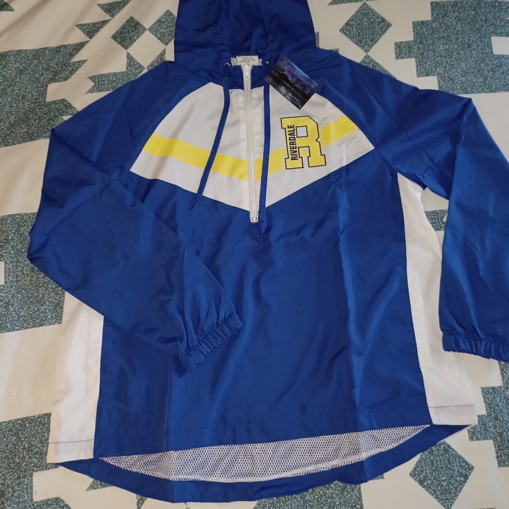 NWT Womens Riverdale Vixens Hooded Varsity Windbreaker Size Large